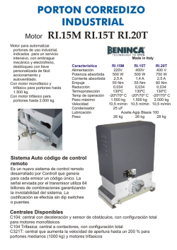 PORTON CORREDIZO INDUSTRIAL Motor RI.15M RI.15T