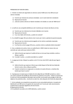 Ficha 8. Problemas Funci&oacute;n lineal