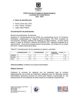 COVE (Comit&eacute; de Vigilancia Epidemiol&oacute;gica)