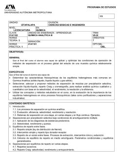 Qu&iacute;mica Anal&iacute;tica III - Universidad Aut&oacute;noma Metropolitana