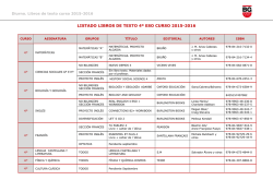 listado libros de texto 4&ordm; eso curso 2015-2016
