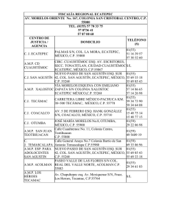 Fiscal&iacute;a Regional de Ecatepec - Procuradur&iacute;a General de Justicia