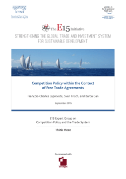 Competition Policy within the context of Free Trade
