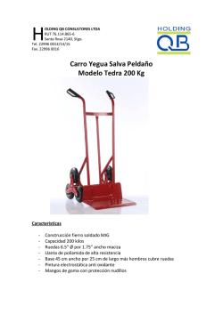 Carro Yegua Salva Pelda&ntilde;o Modelo Tedra 200 Kg