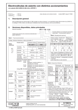 Electrov&aacute;lvulas de asiento con distintos