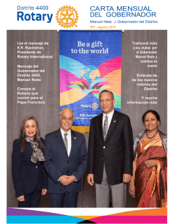 CARTA MENSUAL DEL GOBERNADOR
