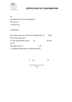 Confirmaci&oacute;n-Certificado de Confirmaci&oacute;n