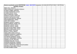 Alumnos aprobados parcial GEOTECNIA hasta JULIO 2015