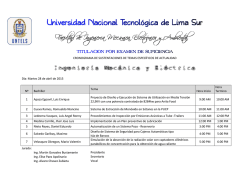 Cronograma de Sustentaci&oacute;n - Universidad Nacional Tecnol&oacute;gica