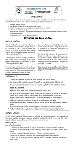 Contexto Hist&oacute;rico Contexto literario