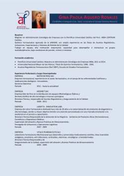 Hoja de vida de Gina Ag&uuml;ero