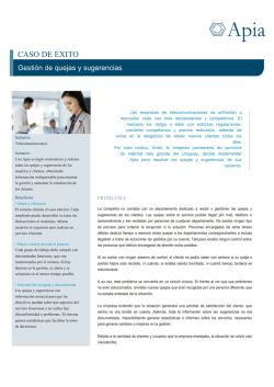 Gesti&oacute;n de quejas y sugerencias