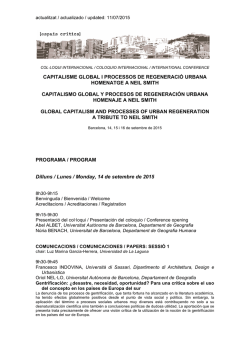 CAPITALISME GLOBAL I PROCESSOS DE