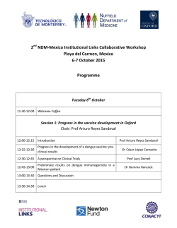 2nd NDM-Mexico Institutional Links Collaborative Project Workshop