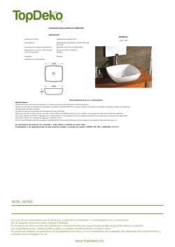 Lavamanos Vessel. Agujeros para grifer&iacute;a: NO Color