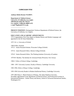 CURRICULUM VITAE - UCLA Department of Political Science