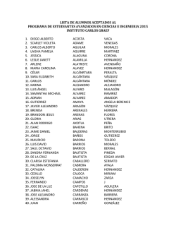 lista final de estudiantes aceptados a participar en el instituto carlos