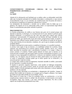 Cirug&iacute;a de la fractura periprotesica de rodilla