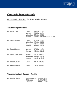 Centro de Traumatolig&iacute;a y Ortopedia - Sanatorio Trinidad