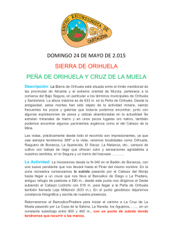 Sierra de Orihuela - Blog del Centro Excursionista de Cartagena