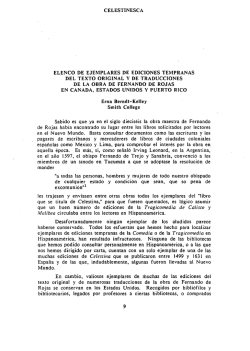 Elenco de ejemplares de ediciones tempranas del texto original y