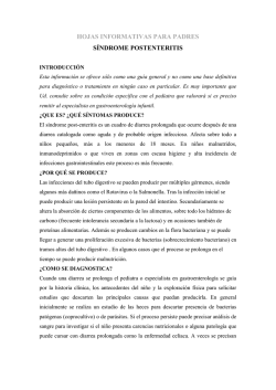 S&iacute;ndrome postenteritis.