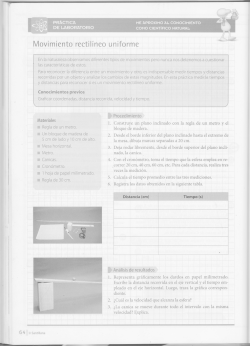 Movimiento rectil&iacute;neo uniforme