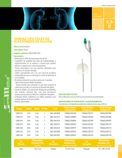 SondaS TIPo FoLEY dE ELaST&oacute;mEro dE SILIc&oacute;n