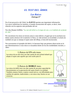 EL TEST DEL &Aacute;RBOL Las Ra&iacute;ces