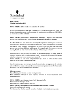 Press Release T&eacute;cnica, Septiembre, 2015 IGORA
