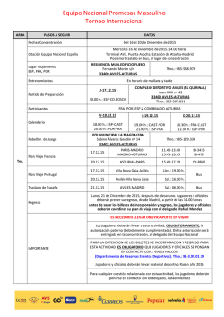 Equipo Nacional Promesas Masculino Torneo Internacional