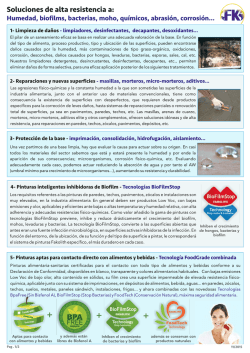 Gu&iacute;a pinturas alimentarias sanitarias fakolith y productos