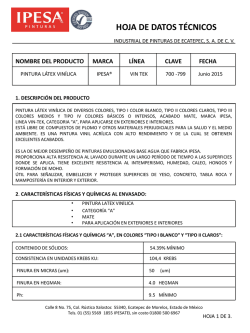 pintura l&aacute;tex vin&iacute;lica marca ipesa&reg; l&iacute;nea vin tek