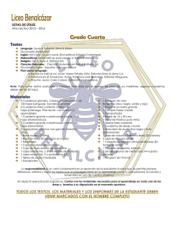 Grado 4&ordm; - Colegio Liceo Benalcazar