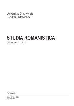 studia romanistica - Dokumenty - Ostravsk&aacute; univerzita v Ostravě