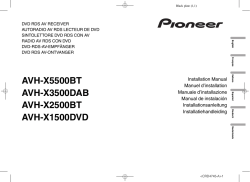AVH-X5500BT AVH-X3500DAB AVH-X2500BT AVH
