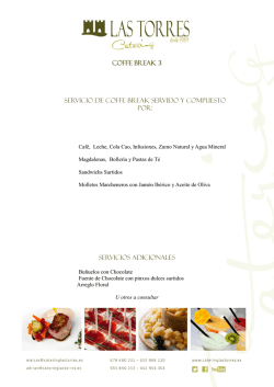 COFFE BREAK 3 SERVICIO DE COFFE BREAk servido y