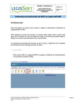 Activaci&oacute;n de Niif Utilice la gu&iacute;a para activar el