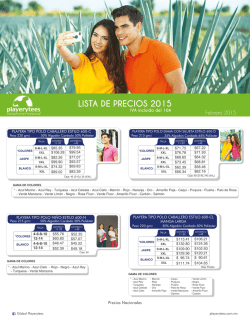 lista de precios 2015