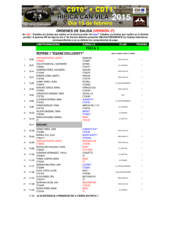 REPRISE 1 "EQUINE EXCLUSIVITY" ORDENES DE SALIDA