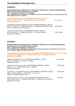 FSE Europese keuringsuitslagen 26-07-2015