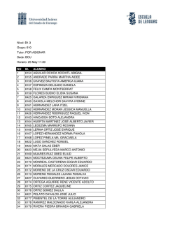 POR ASIGNAR Sede: BCU Horario: 25