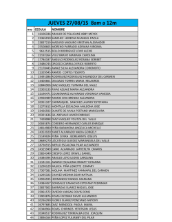 JUEVES 27/08/15 8am a 12m