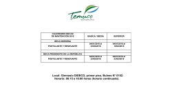 Local: Gimnasio DIDECO, primer piso, Bulnes N&deg; 0102. Horario: 08