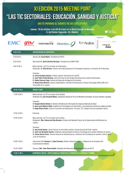&ldquo;las tic sectoriales: educaci&oacute;n, sanidad y justicia&rdquo;