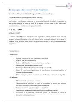 T&eacute;cnicas y procedimientos en Pediatr&iacute;a Hospitalaria