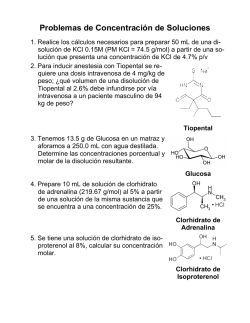 Problemas de Concentraci&oacute;n de Soluciones