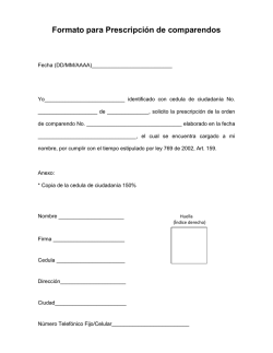 Formato para Prescripci&oacute;n de comparendos