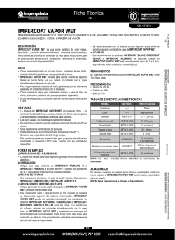 ficha t&eacute;cnica impercoat vapor wet