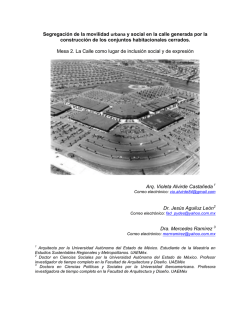Segregaci&oacute;n de la movilidad urbana y social en la calle